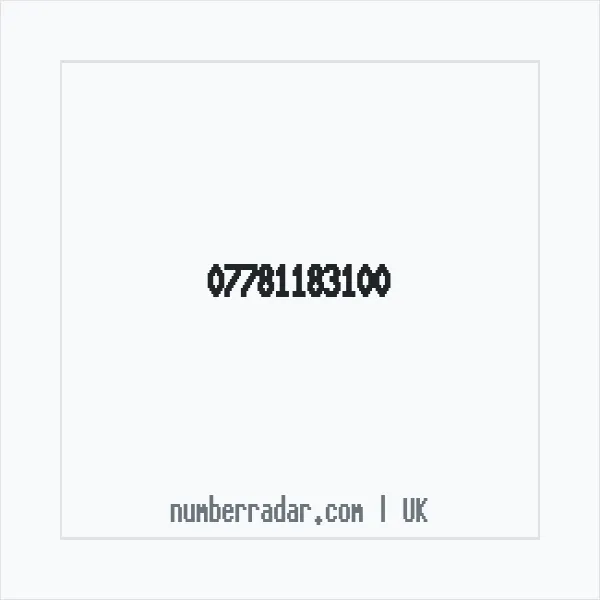 Reverse number check for +44 7781 183100 — who called me?