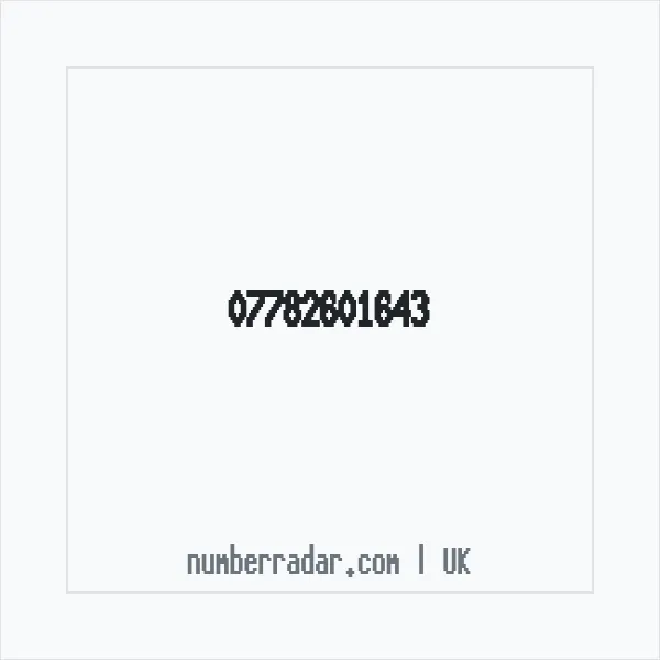 Reverse number check for +44 7782 601643 — who called me?