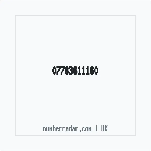 Reverse number check for +44 7783 611160 — who called me?