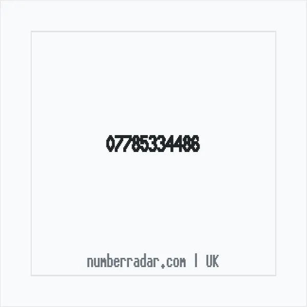 Reverse number check for +44 7785 334486 — who called me?