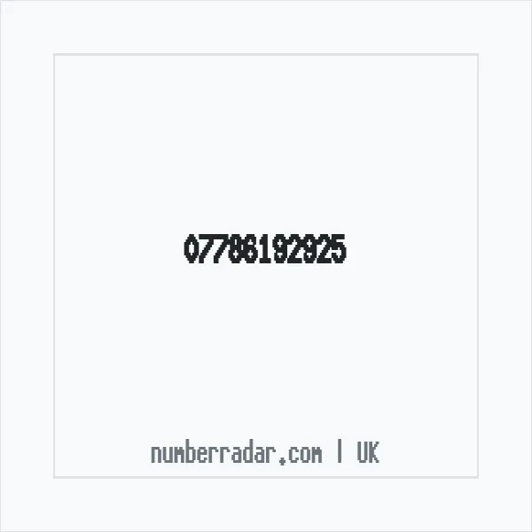 Reverse number check for +44 7786 192925 — who called me?