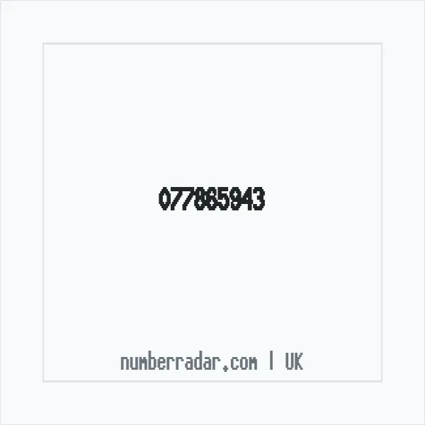 Reverse number check for +44 77865943 — who called me?