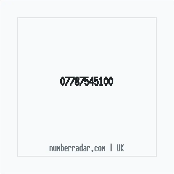 Reverse number check for +44 7787 545100 — who called me?
