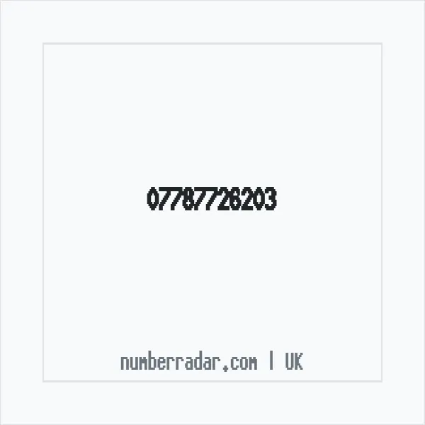 Reverse number check for +44 7787 726203 — who called me?