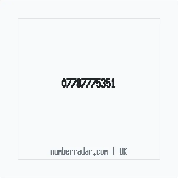 Reverse number check for +44 7787 775351 — who called me?