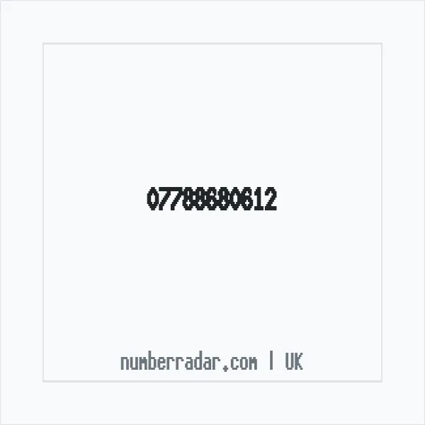 Reverse number check for +44 7788 680612 — who called me?