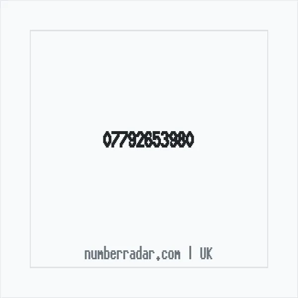 Reverse number check for +44 7792 653980 — who called me?