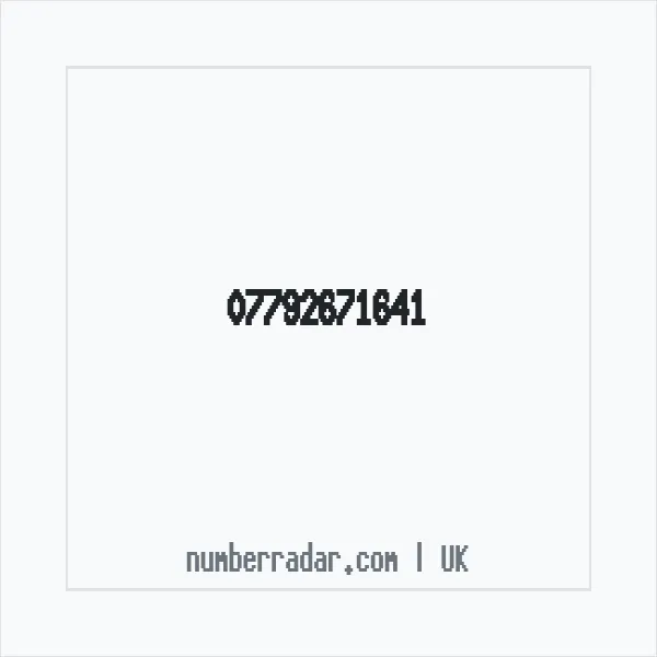 Reverse number check for +44 7792 671641 — who called me?
