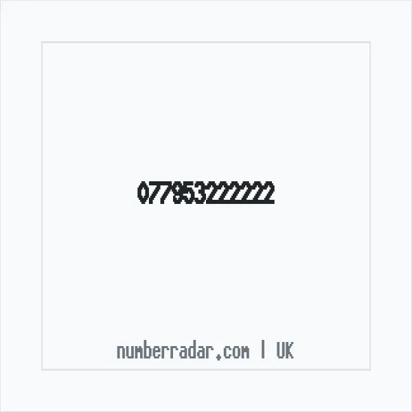 Reverse number check for +44 (7795) 322-222 — who called me?