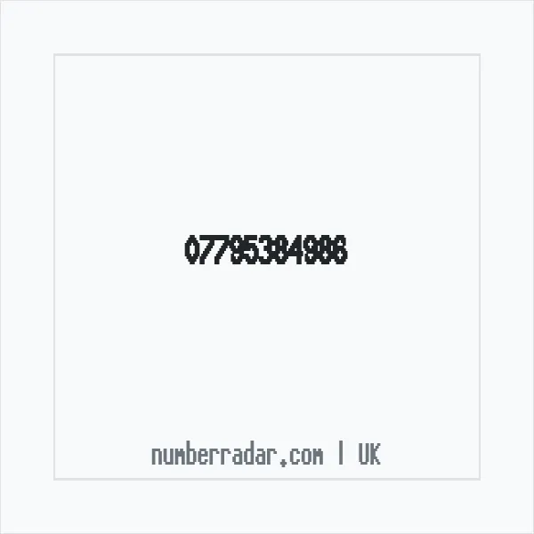 Reverse number check for +44 7795 384986 — who called me?