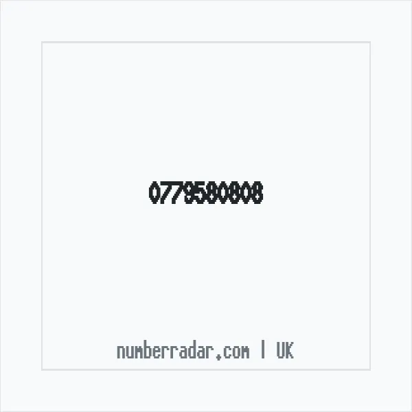 Reverse number check for +44 779580808 — who called me?