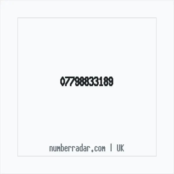 Reverse number check for +44 7798 833189 — who called me?
