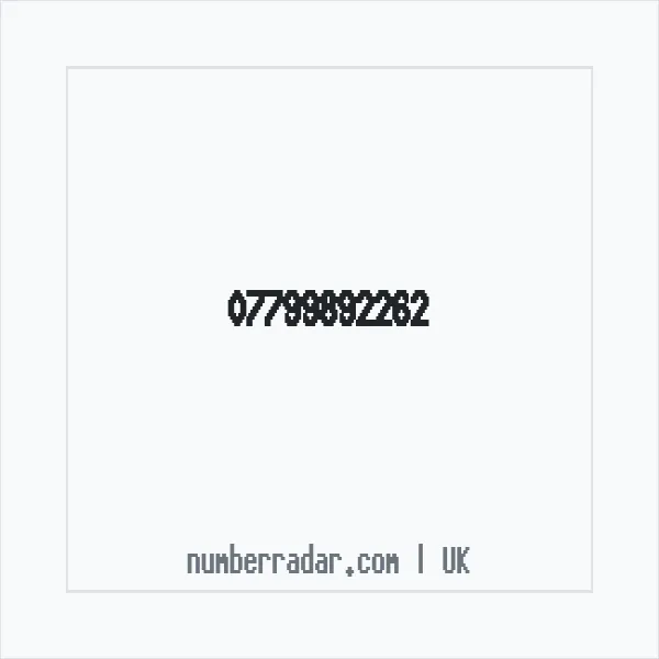 Reverse number check for +44 7799 892262 — who called me?