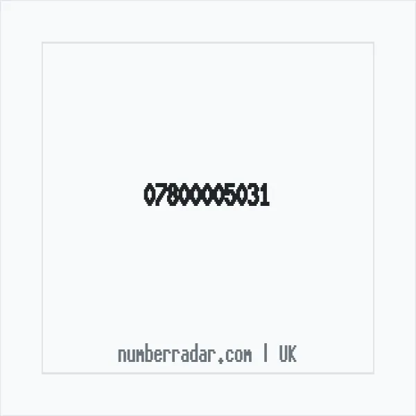 Reverse number check for +44 7800 005031 — who called me?