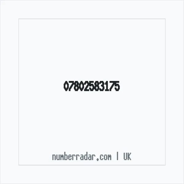 Reverse number check for +44 7802 583175 — who called me?