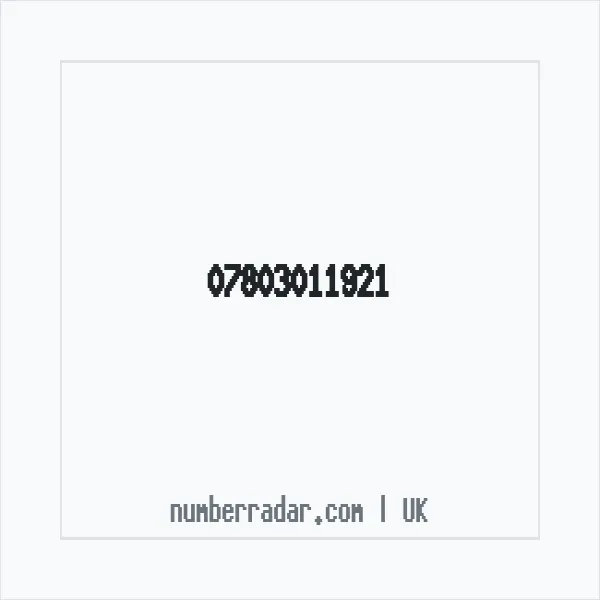 Reverse number check for +44 7803 011921 — who called me?