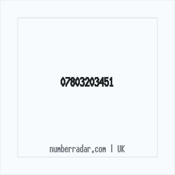 Reverse number check for +44 7803 203451 — who called me?