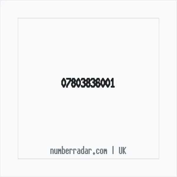 Reverse number check for +44 7803 836001 — who called me?