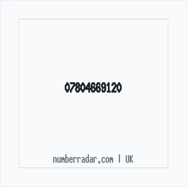 Reverse number check for +44 7804 669120 — who called me?