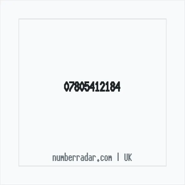 Reverse number check for +44 7805 412184 — who called me?