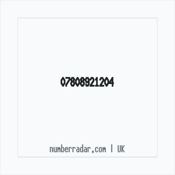 Reverse number check for +44 7808 921204 — who called me?