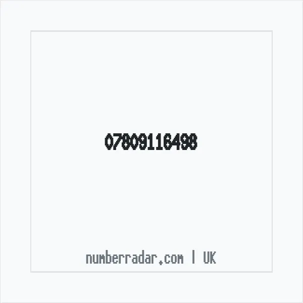 Reverse number check for +44 7809 116498 — who called me?