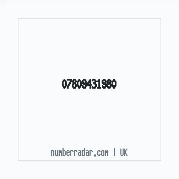 Reverse number check for +44 7809 431980 — who called me?