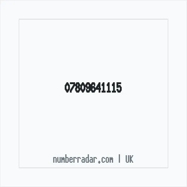 Reverse number check for +44 7809 641115 — who called me?