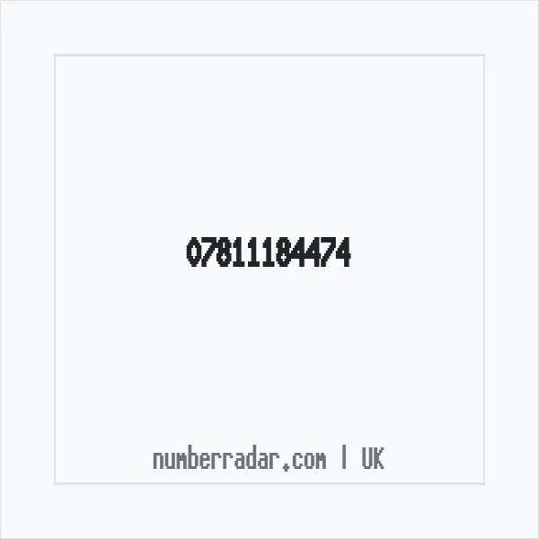 Reverse number check for +44 7811 184474 — who called me?