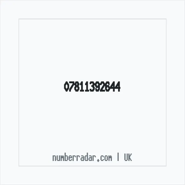 Reverse number check for +44 7811 392644 — who called me?