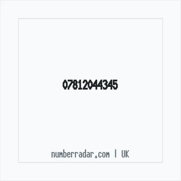 Reverse number check for +44 7812 044345 — who called me?