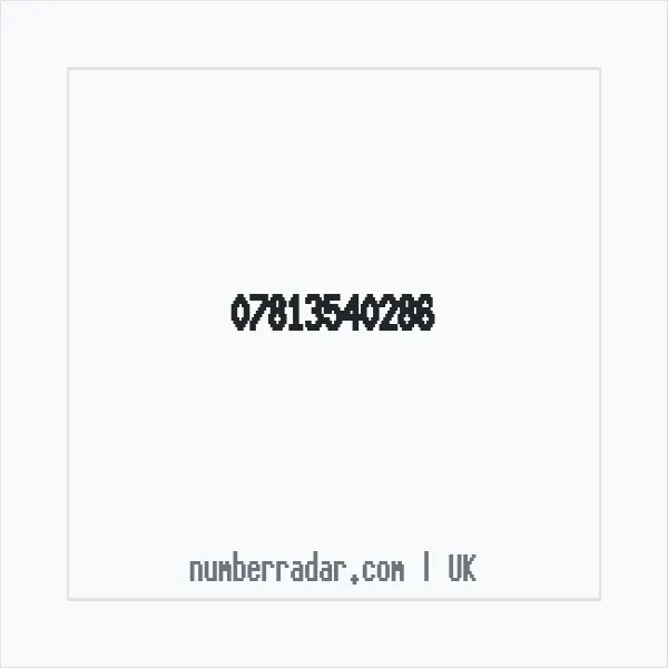 Reverse number check for +44 7813 540286 — who called me?