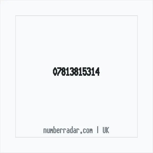 Reverse number check for +44 7813 815314 — who called me?