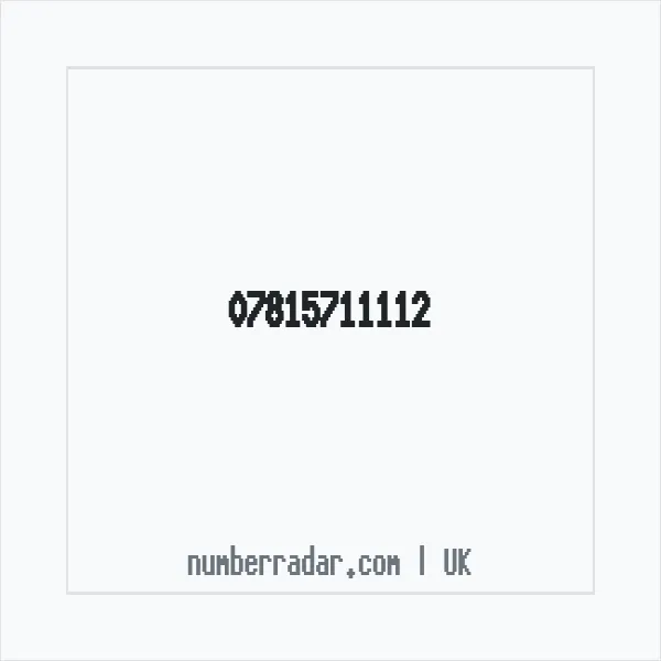Reverse number check for +44 7815 711112 — who called me?