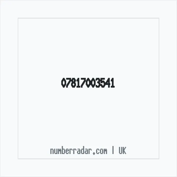 Reverse number check for +44 7817 003541 — who called me?