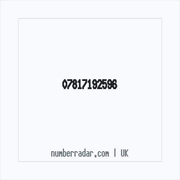 Reverse number check for +44 7817 192596 — who called me?