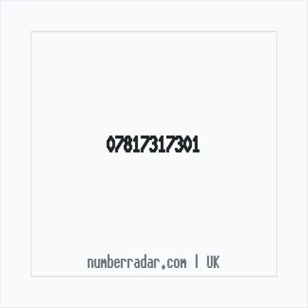 Reverse number check for +44 7817 317301 — who called me?