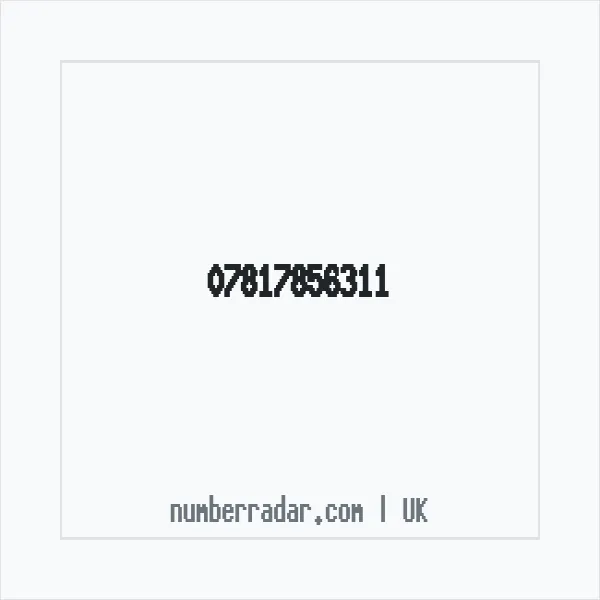 Reverse number check for +44 7817 856311 — who called me?