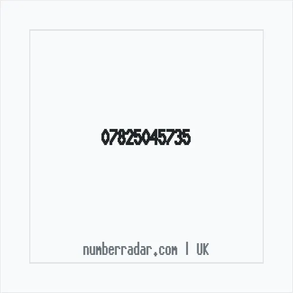 Reverse number check for +44 7825 045735 — who called me?