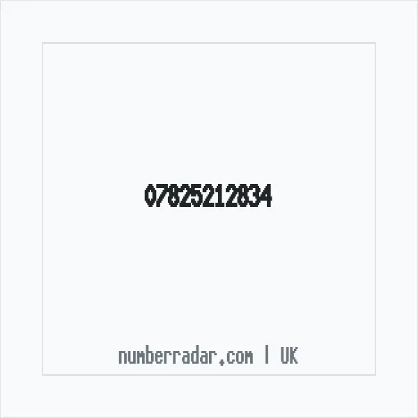 Reverse number check for +44 7825 212834 — who called me?