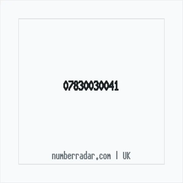 Reverse number check for +44 7830 030041 — who called me?