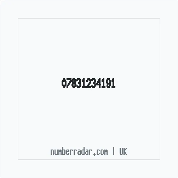 Reverse number check for +44 7831 234191 — who called me?