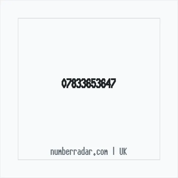 Reverse number check for +44 7833 653647 — who called me?