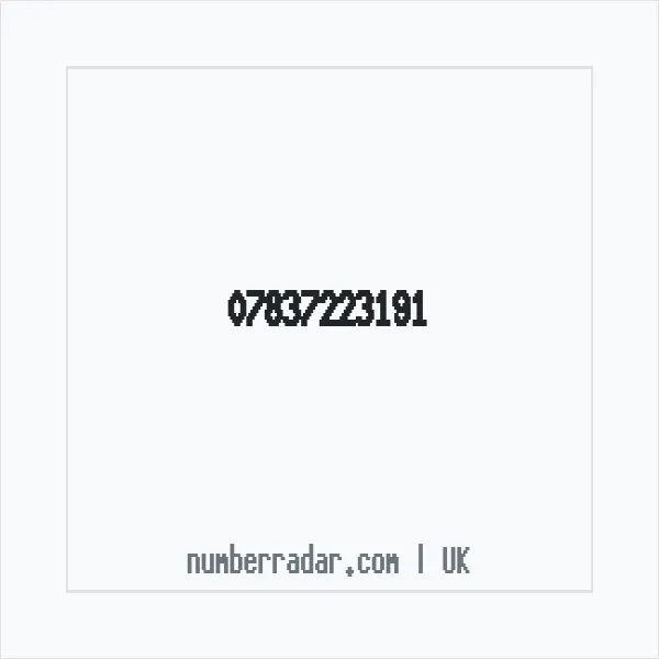 Reverse number check for +44 7837 223191 — who called me?