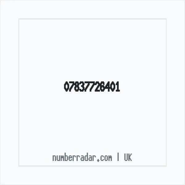 Reverse number check for +44 7837 726401 — who called me?