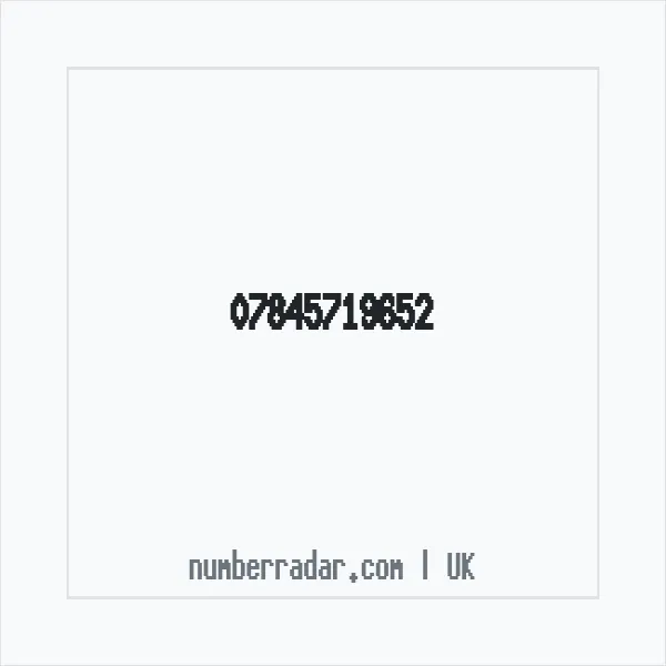 Reverse number check for +44 7845 719652 — who called me?