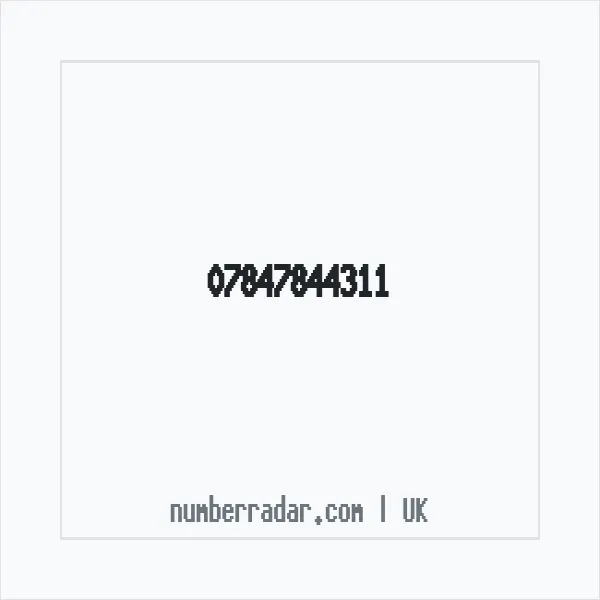 Reverse number check for +44 7847 844311 — who called me?