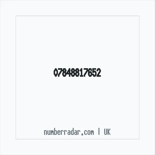 Reverse number check for +44 7848 817652 — who called me?
