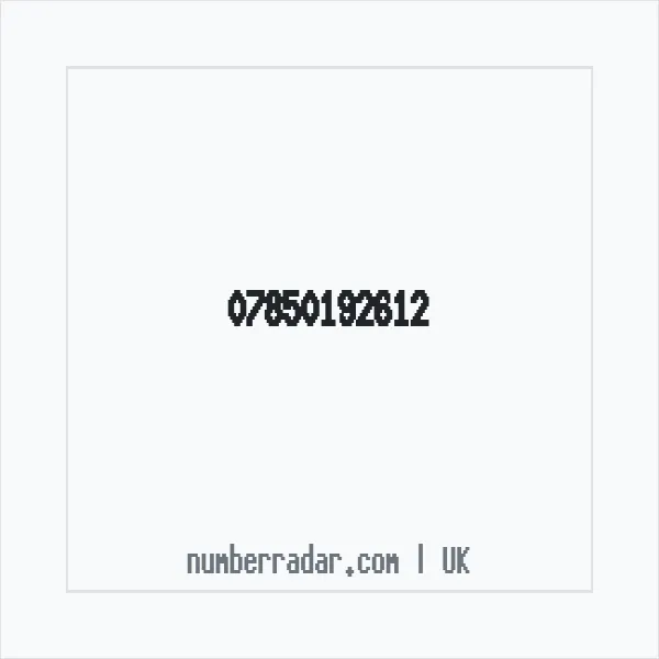 Reverse number check for +44 7850 192612 — who called me?