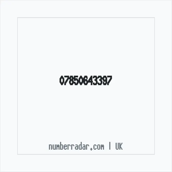 Reverse number check for +44 7850 643397 — who called me?